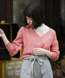 OLIVE des OLIVE | 透かし編みカーデ(カーディガン/ボレロ)