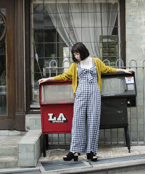 OLIVE des OLIVE（オリーブデオリーブ）の「[再入荷決定!] 透かし編みカーデ（カーディガン/ボレロ・レディース・グリーン/ピンク/ブラック/イエロー/オフホワイト/レッド・FREE）」の17枚目の写真