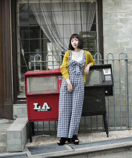 OLIVE des OLIVE（オリーブデオリーブ）の「[再入荷決定!] 透かし編みカーデ（カーディガン/ボレロ・レディース・グリーン/ピンク/ブラック/イエロー/オフホワイト/レッド・FREE）」の18枚目の写真