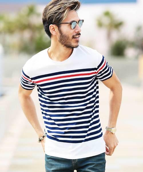 jiggys shop（ジギーズショップ）の「半袖 マルチボーダー Tシャツ（Tシャツ/カットソー・メンズ・ブルー系その他2/その他3/ホワイト系その他3/その他2/ホワイト系その他4/その他5/ブラック系その他/ブルー系その他/ブルー系その他7/ホワイト系その他2/その他4/ブルー系その他6/その他1/ブルー系その他4/ホワイト系その他5/ホワイト系その他6/ホワイト系その他/ブルー系その他3/ブルー系その他5/ホワイト系その他7/その他7/その他6/その他8/その他9/その他11・L/XL/MEDIUM/SMALL/M/S/LARGE/X-LARGE）」の19枚目の写真