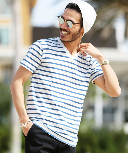 jiggys shop（ジギーズショップ）の「半袖 マルチボーダー Tシャツ（Tシャツ/カットソー・メンズ・ブルー系その他2/その他3/ホワイト系その他3/その他2/ホワイト系その他4/その他5/ブラック系その他/ブルー系その他/ブルー系その他7/ホワイト系その他2/その他4/ブルー系その他6/その他1/ブルー系その他4/ホワイト系その他5/ホワイト系その他6/ホワイト系その他/ブルー系その他3/ブルー系その他5/ホワイト系その他7/その他7/その他6/その他8/その他9/その他11・L/XL/MEDIUM/SMALL/M/S/LARGE/X-LARGE）」の20枚目の写真