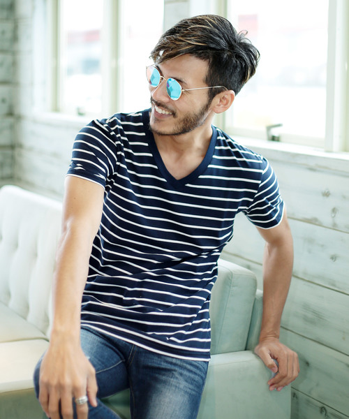 jiggys shop（ジギーズショップ）の「半袖 マルチボーダー Tシャツ（Tシャツ/カットソー・メンズ・ブルー系その他2/その他3/ホワイト系その他3/その他2/ホワイト系その他4/その他5/ブラック系その他/ブルー系その他/ブルー系その他7/ホワイト系その他2/その他4/ブルー系その他6/その他1/ブルー系その他4/ホワイト系その他5/ホワイト系その他6/ホワイト系その他/ブルー系その他3/ブルー系その他5/ホワイト系その他7/その他7/その他6/その他8/その他9/その他11・L/XL/MEDIUM/SMALL/M/S/LARGE/X-LARGE）」の10枚目の写真