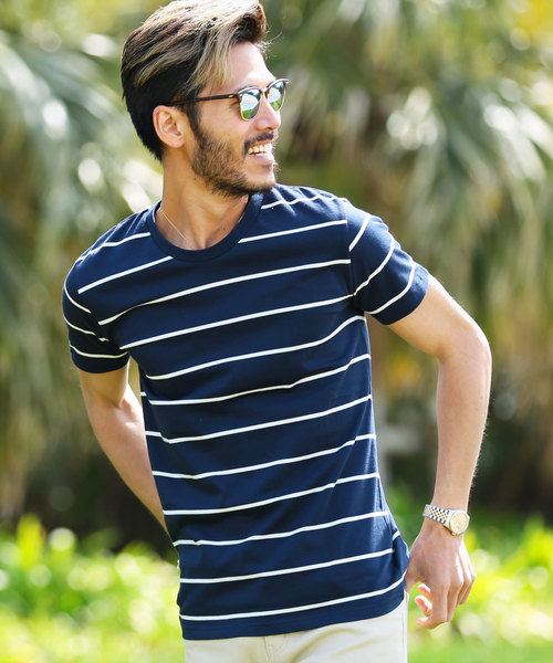 jiggys shop（ジギーズショップ）の「半袖 マルチボーダー Tシャツ（Tシャツ/カットソー・メンズ・ブルー系その他2/その他3/ホワイト系その他3/その他2/ホワイト系その他4/その他5/ブラック系その他/ブルー系その他/ブルー系その他7/ホワイト系その他2/その他4/ブルー系その他6/その他1/ブルー系その他4/ホワイト系その他5/ホワイト系その他6/ホワイト系その他/ブルー系その他3/ブルー系その他5/ホワイト系その他7/その他7/その他6/その他8/その他9/その他11・L/XL/MEDIUM/SMALL/M/S/LARGE/X-LARGE）」の12枚目の写真