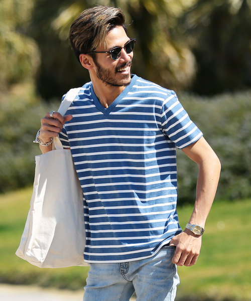 jiggys shop（ジギーズショップ）の「半袖 マルチボーダー Tシャツ（Tシャツ/カットソー・メンズ・ブルー系その他2/その他3/ホワイト系その他3/その他2/ホワイト系その他4/その他5/ブラック系その他/ブルー系その他/ブルー系その他7/ホワイト系その他2/その他4/ブルー系その他6/その他1/ブルー系その他4/ホワイト系その他5/ホワイト系その他6/ホワイト系その他/ブルー系その他3/ブルー系その他5/ホワイト系その他7/その他7/その他6/その他8/その他9/その他11・L/XL/MEDIUM/SMALL/M/S/LARGE/X-LARGE）」の14枚目の写真