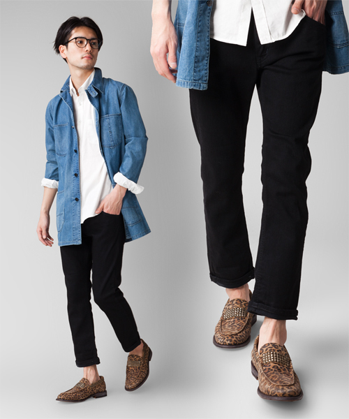 NANO universe(ナノユニバース)の「Lee(リー)/ 別注SkinnyTaperdCrop(デニムパンツ・メンズ・ホワイト/ブラック/グレー/ブルー/インディゴブルー・SMALL/MEDIUM/LARGE)」の3枚目の写真