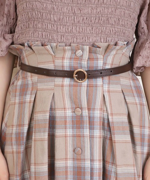 one after another NICE CLAUP（ワンアフターアナザーナイスクラップ）の「夏のチェック&無地スカート（スカート・レディース・ブラウン/グリーン/ホワイト系その他/ベージュ系その他・FREE）」の11枚目の写真