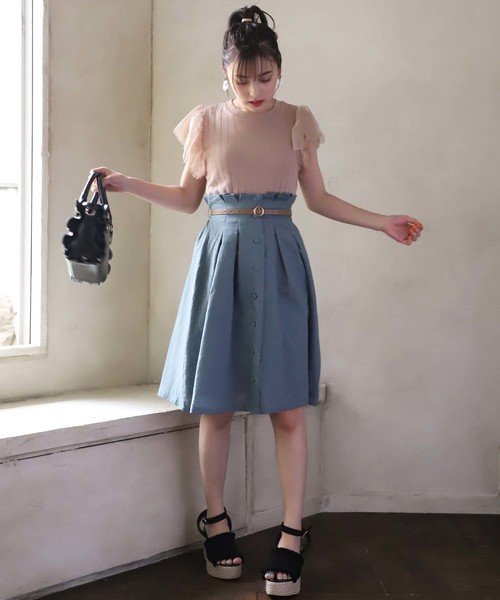 one after another NICE CLAUP（ワンアフターアナザーナイスクラップ）の「夏のチェック&無地スカート（スカート・レディース・ブラウン/グリーン/ホワイト系その他/ベージュ系その他・FREE）」の14枚目の写真