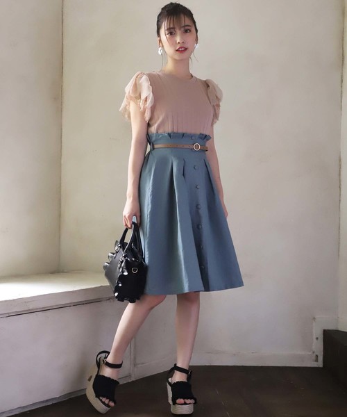 one after another NICE CLAUP（ワンアフターアナザーナイスクラップ）の「夏のチェック&無地スカート（スカート・レディース・ブラウン/グリーン/ホワイト系その他/ベージュ系その他・FREE）」の15枚目の写真