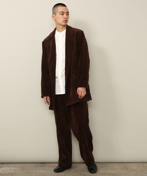 ADAM ET ROPE'（アダムエロペ）の「【福田織物×ADAM ET ROPE'】先染めコールガウン（その他アウター・メンズ・ダークブラウン・M/L）」の3枚目の写真