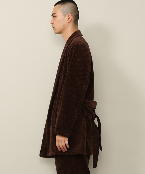 ADAM ET ROPE'（アダムエロペ）の「【福田織物×ADAM ET ROPE'】先染めコールガウン（その他アウター・メンズ・ダークブラウン・M/L）」の4枚目の写真