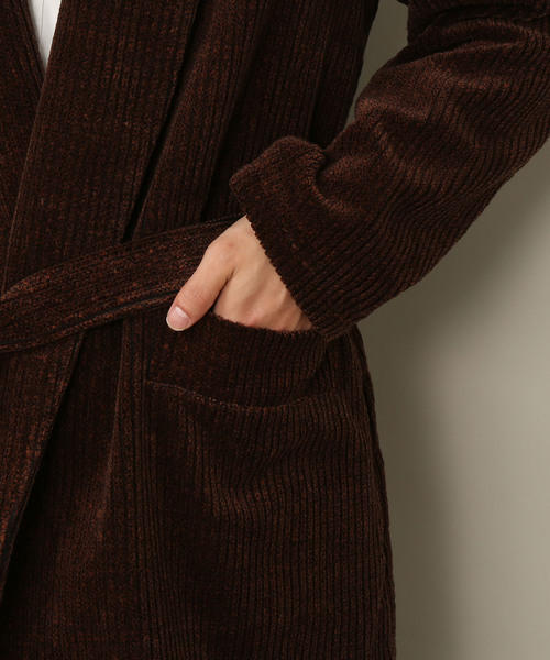 ADAM ET ROPE'（アダムエロペ）の「【福田織物×ADAM ET ROPE'】先染めコールガウン（その他アウター・メンズ・ダークブラウン・M/L）」の8枚目の写真