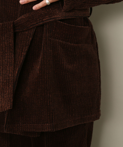 ADAM ET ROPE'（アダムエロペ）の「【福田織物×ADAM ET ROPE'】先染めコールガウン（その他アウター・メンズ・ダークブラウン・M/L）」の9枚目の写真
