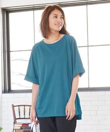 ビッグシルエット袖折り返しデザインチュニック