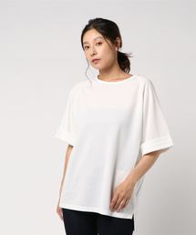 ビッグシルエット袖折り返しデザインチュニック