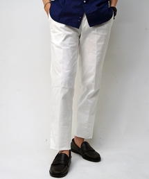 SHIPS | SC: ストレッチ スリムノープリーツ パンツ（ホワイト）(スラックス)