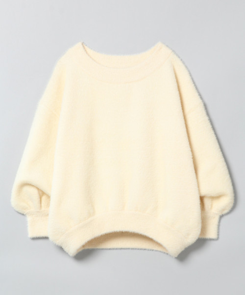 JEANASIS（ジーナシス）の「12Gシャギーヤーンプルオーバー/809797（ニット/セーター・レディース・オフホワイト/ブラック/ブラウン/ピンク・FREE）」の2枚目の写真