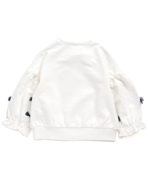 apres les cours（アプレレクール）の「キャンディースリーブリボントレーナー（スウェット・キッズ・ネイビー/オフホワイト/パープル・100/80/90/110/140/130/120）」の8枚目の写真