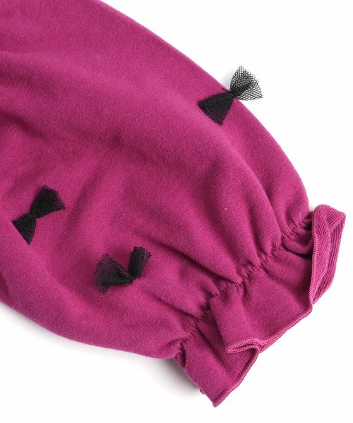 apres les cours（アプレレクール）の「キャンディースリーブリボントレーナー（スウェット・キッズ・ネイビー/オフホワイト/パープル・100/80/90/110/140/130/120）」の11枚目の写真