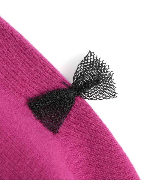 apres les cours（アプレレクール）の「キャンディースリーブリボントレーナー（スウェット・キッズ・ネイビー/オフホワイト/パープル・100/80/90/110/140/130/120）」の12枚目の写真