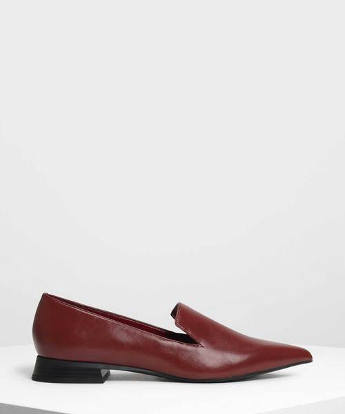 CHARLES & KEITH(チャールズ & キース)の「クラシックポインテッドローファー / Classic Pointed Loafers(スリッポン・レディース・ブラック/ダークブルー/バーガンディー/ライトブルー・23cm/23.5cm/24.5cm/25cm/25.5cm)」の4枚目の写真