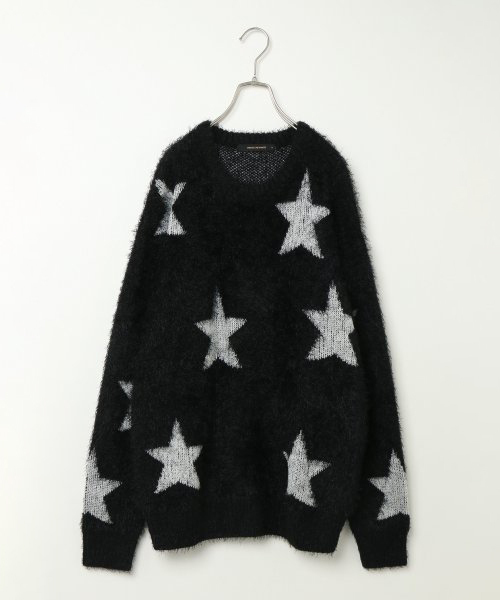 VENCEEXCHANGE（ヴァンスエクスチェンジ）の「フェザースタージャガードニットプルオーバー（ニット/セーター・メンズ・ホワイト/ブラック・M/L）」の2枚目の写真