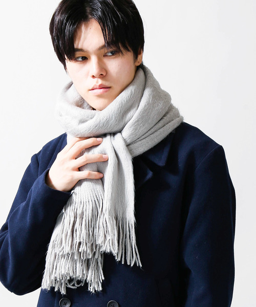 WEGO(ウィゴー)の「WEGO/起毛ラッセルストール(ストール/ショール・レディース・ホワイト/ブラック/グレー/ピンク/オレンジ/グリーン・FREE)」の4枚目の写真