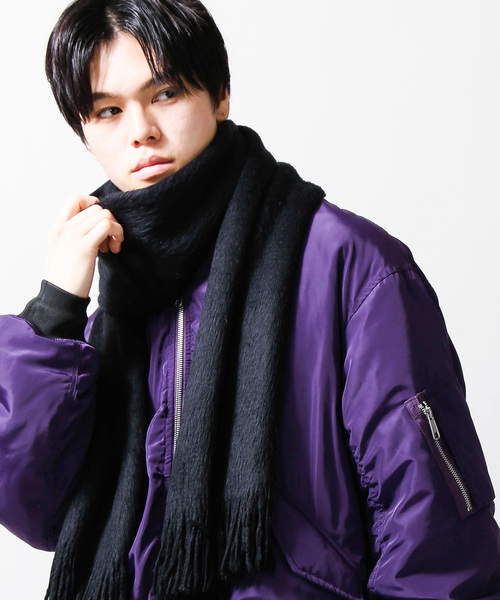 WEGO(ウィゴー)の「WEGO/起毛ラッセルストール(ストール/ショール・レディース・ホワイト/ブラック/グレー/ピンク/オレンジ/グリーン・FREE)」の3枚目の写真