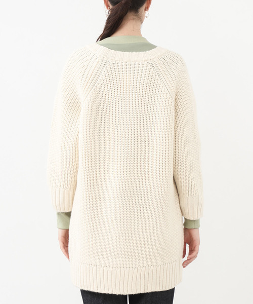 aquagirl（アクアガール）の「【aquagirl】ざっくり編みルーズカーディガン（カーディガン/ボレロ・レディース・ベージュ/オフホワイト/ダークグレー・FREE）」の22枚目の写真