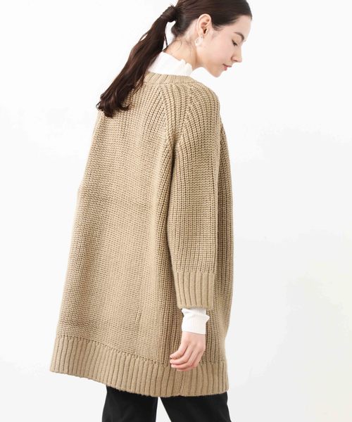 aquagirl（アクアガール）の「【aquagirl】ざっくり編みルーズカーディガン（カーディガン/ボレロ・レディース・ベージュ/オフホワイト/ダークグレー・FREE）」の21枚目の写真