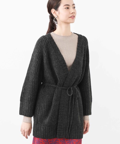 aquagirl（アクアガール）の「【aquagirl】ざっくり編みルーズカーディガン（カーディガン/ボレロ・レディース・ベージュ/オフホワイト/ダークグレー・FREE）」の19枚目の写真