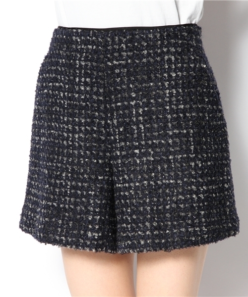 La TOTALITE（ラトータリテ）の「＊ラメツィードショートパンツ。（その他パンツ・レディース・ボルドー/ネイビー・38/40/36）」の5枚目の写真