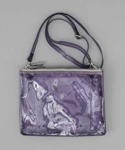 DISCOAT（ディスコート）の「Wフェイスクリアサコッシュ（ショルダーバッグ・レディース・ブラウン/パープル/クリア/ブラック・FREE）」の3枚目の写真