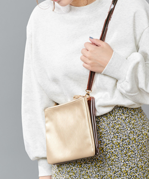 DISCOAT（ディスコート）の「Wフェイスクリアサコッシュ（ショルダーバッグ・レディース・ブラウン/パープル/クリア/ブラック・FREE）」の10枚目の写真