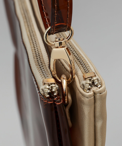 DISCOAT（ディスコート）の「Wフェイスクリアサコッシュ（ショルダーバッグ・レディース・ブラウン/パープル/クリア/ブラック・FREE）」の6枚目の写真