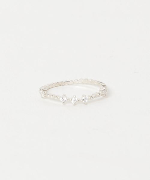 Phoebe(フィービィー)の「【SV925】スターリービジューピンキーリング(リング・レディース・シルバー/ゴールド・FREE)」の7枚目の写真