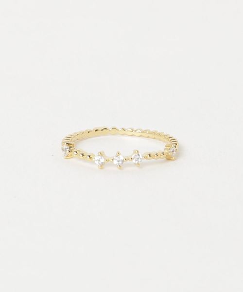 Phoebe(フィービィー)の「【SV925】スターリービジューピンキーリング(リング・レディース・シルバー/ゴールド・FREE)」の9枚目の写真