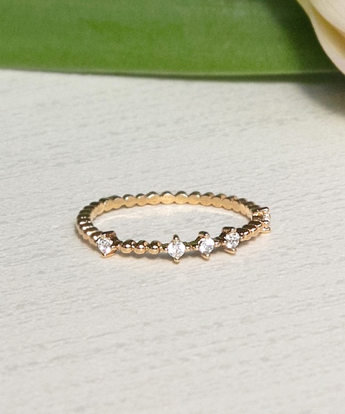 Phoebe(フィービィー)の「【SV925】スターリービジューピンキーリング(リング・レディース・シルバー/ゴールド・FREE)」の6枚目の写真