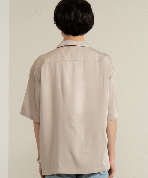 WEGO（ウィゴー）の「WEGO/フィブリルオープンカラーシャツ（シャツ/ブラウス・メンズ・ブラック/ベージュ/ネイビー/パープル/ブラウン・MEDIUM/LARGE）」の13枚目の写真