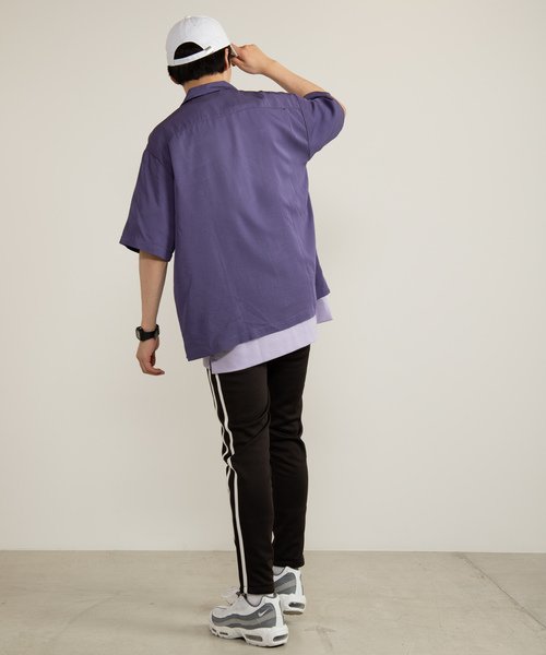 WEGO（ウィゴー）の「WEGO/フィブリルオープンカラーシャツ（シャツ/ブラウス・メンズ・ブラック/ベージュ/ネイビー/パープル/ブラウン・MEDIUM/LARGE）」の19枚目の写真