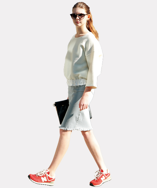 CIAOPANIC（チャオパニック）の「【Ciaopanic】ストレッチカラータイトスカート（スカート・レディース・オフホワイト/ライトグレー/ベージュ/ネイビー・MEDIUM/SMALL）」の3枚目の写真