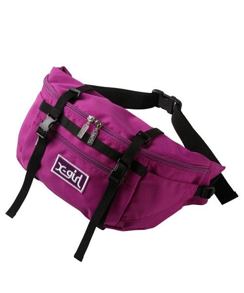 X-girl（エックスガール）の「ADVENTURE BODY BAG（ボディバッグ/ウエストポーチ・レディース・ブラック/レッド/パープル/グリーン・ONE SIZE）」の3枚目の写真