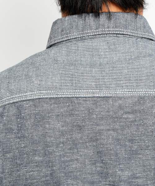 SILAS（サイラス）の「DUNGAREE SHIRT（シャツ/ブラウス・メンズ・ブルー/ネイビー・1/3/2）」の11枚目の写真