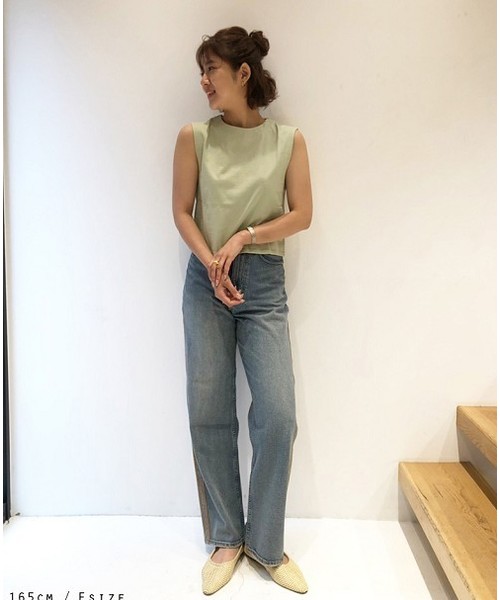 TODAYFUL（トゥデイフル）の「バックボタンタンクトップ（タンクトップ・レディース・オフホワイト/イエロー/ミント・FREE）」の4枚目の写真