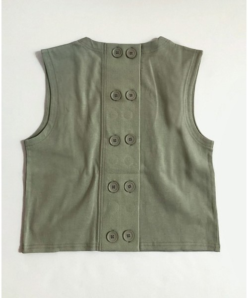 TODAYFUL（トゥデイフル）の「バックボタンタンクトップ（タンクトップ・レディース・オフホワイト/イエロー/ミント・FREE）」の8枚目の写真