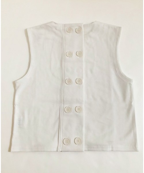 TODAYFUL（トゥデイフル）の「バックボタンタンクトップ（タンクトップ・レディース・オフホワイト/イエロー/ミント・FREE）」の9枚目の写真