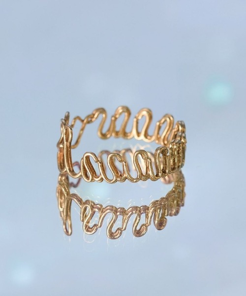 セール】【K10】メッセージラインリング/ハートモチーフ（リング