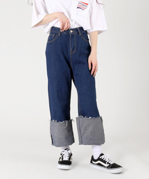DING | DING/折り返しデニムパンツ(デニムパンツ)