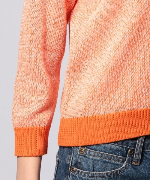 UNITED ARROWS(ユナイテッドアローズ)の「UAW L 1ポケット 7部袖 ニット ◆(ニット/セーター・レディース・オレンジ/ネイビー・フリー)」の11枚目の写真