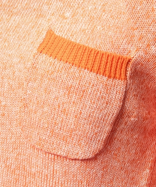 UNITED ARROWS(ユナイテッドアローズ)の「UAW L 1ポケット 7部袖 ニット ◆(ニット/セーター・レディース・オレンジ/ネイビー・フリー)」の5枚目の写真
