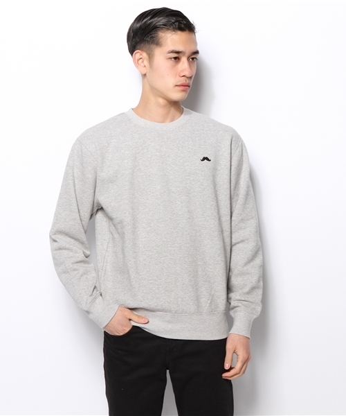 WHO'S WHO gallery（フーズフーギャラリー）の「【BOYMAN】ワンポイントレーナー（スウェット・メンズ・ネイビー/ブラック/グレー・LARGE/MEDIUM/SMALL）」の5枚目の写真